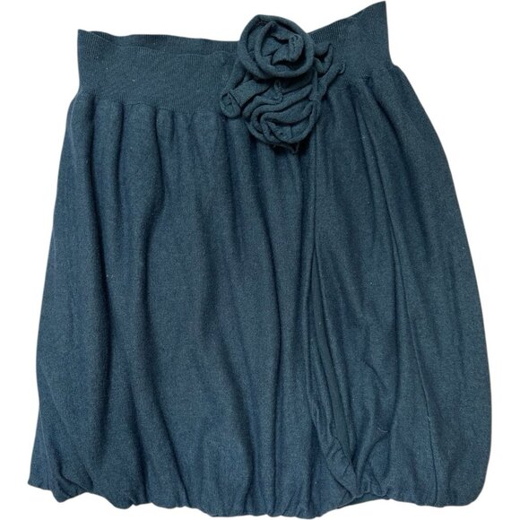Moth by Anthropology Skirt Women Large L rosette knit bubble work career evening